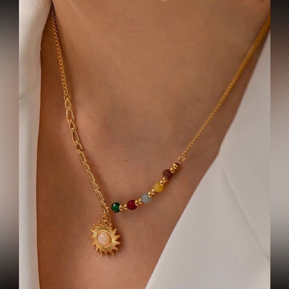 Sun  pendant necklace  S506